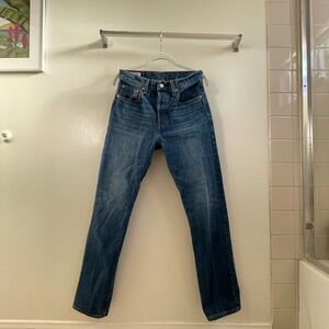 Levi's 501 W27 L32 Straight Leg Blue Jeans